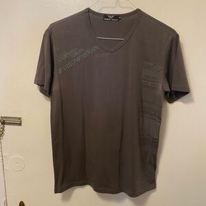 Giorgio Armani Men's Charcoal Tee